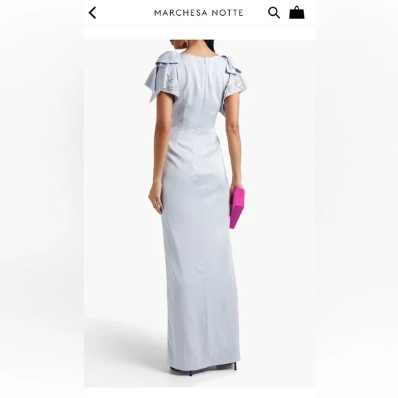 Marchesa Notte blue gown - Picture 5 of 7